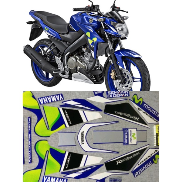 STIKER STRIPING VIXION 2015 BIRU