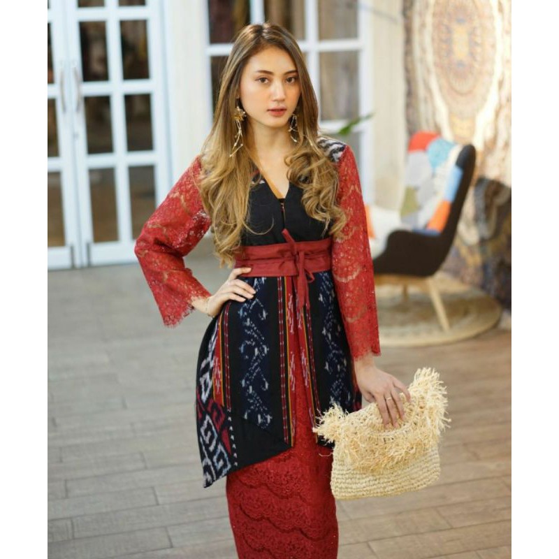 setelan rok dan atasan kain tenun troso ethnic jepara