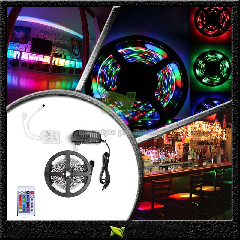 led strip 2835 lampu RGB paket sama colokan remote