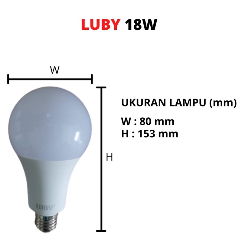 Lampu Luby Led Bulb Classic 18 Watt Murah