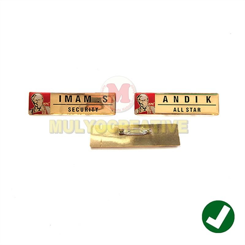 

Name Tag Karyawan Pengait Peniti - Name Tag Custom Murah