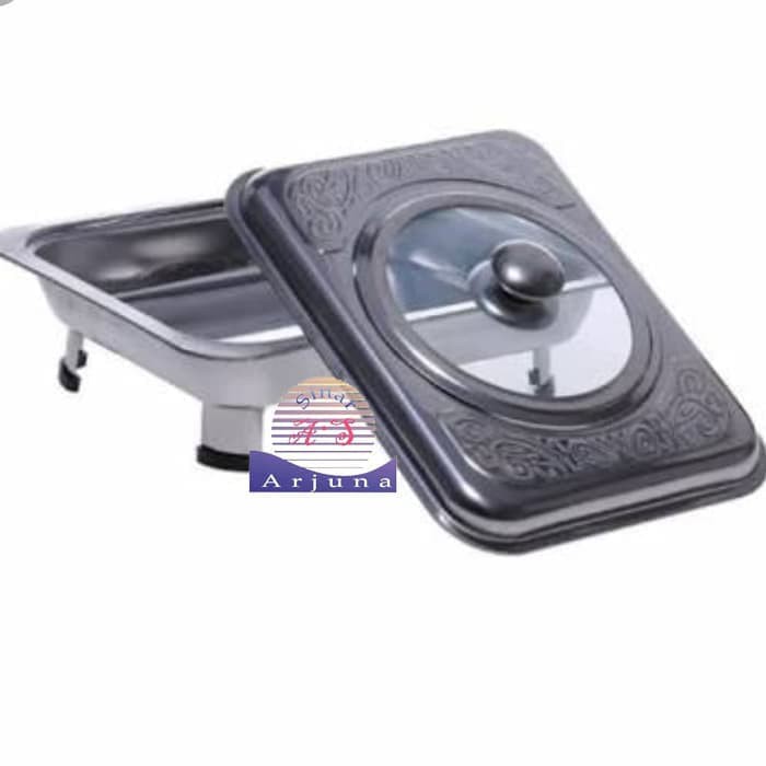 TEMPAT MAKAN PRASMANAN+CENTONG/SENDOKSTAINLESS COMBI KACA WARMER FAST FOOD DISH