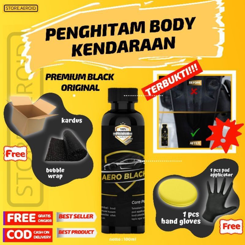 AERO BLACK ORIGINAL (ASLI) PREMIUM Penghitam Body dan Dashboard