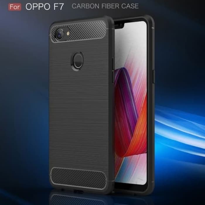 Case Oppo F7 Soft Case Ipaky Carbon