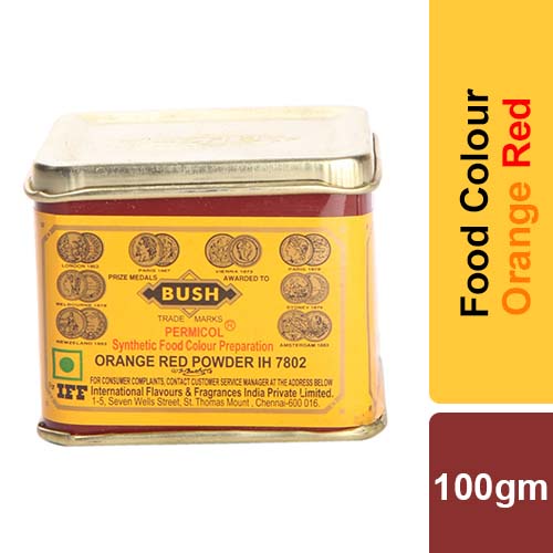 

BUSH Synthetic Orange Red Food Colour Powder ( IH7802 , 100gms Tin)