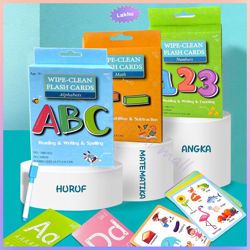 JCHO flash card edukasi anak/kartu flash card abc english flashcards