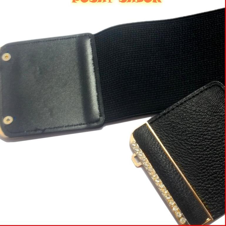 Terkini Gesper Fashion Sabuk Wanita Obi Karet Women Belt Ikat Pinggang Elastis Cewek Korea Oby Besar