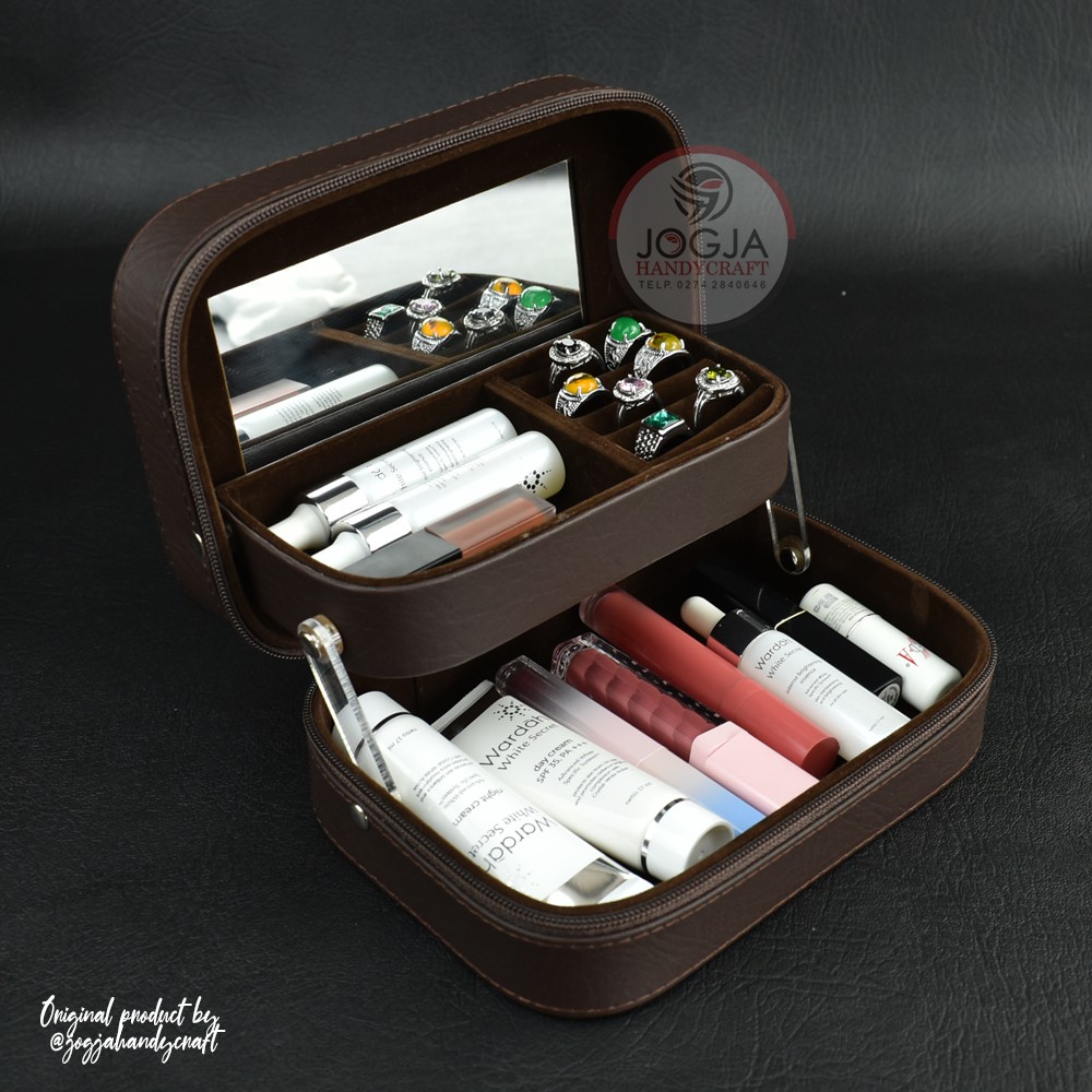 Beautycase / Case makeup / Travel Tas Kosmetik Lengan Akrilik / Cosmetic Pouch