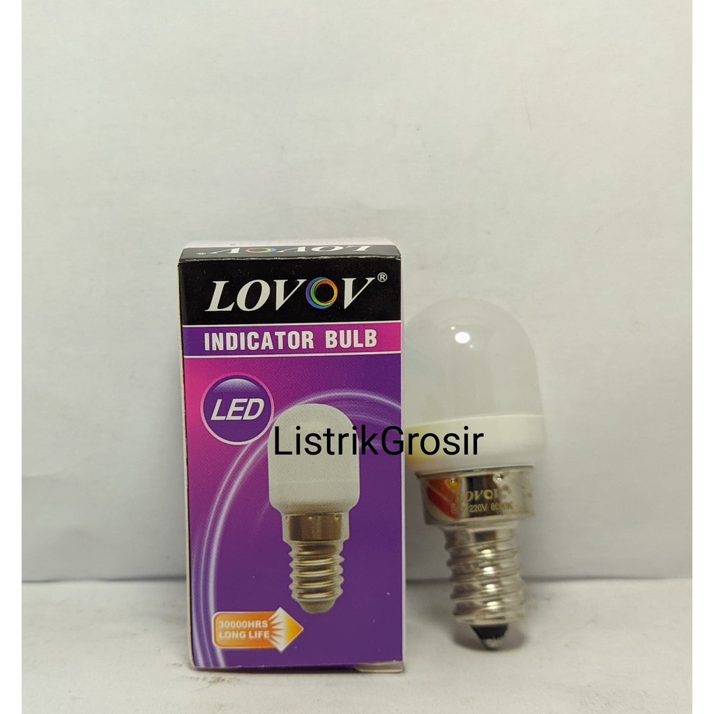 Lampu Bohlam LED Kulkas Lampu Tidur Cabe Led E12 E14 E17 Lovov Putih