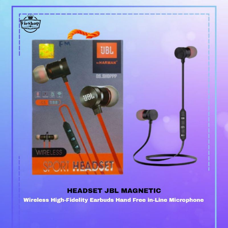 HEADSET BLUETOOTH MEGABASS  MAGNETIC WIRELESS