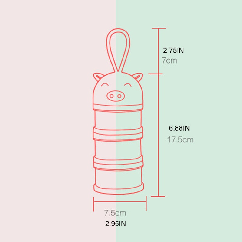 Mary Dispenser Susu Formula Bayi Portable 3 Susun