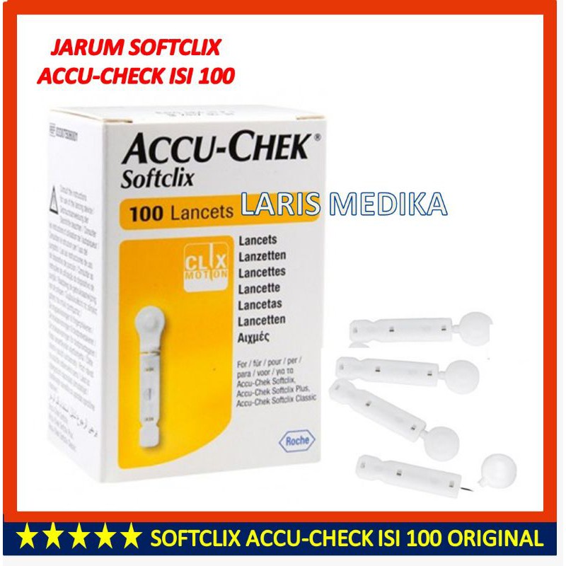 Blood Lancet Accu-Chek Softclix / Lancets Softclix Accu Chek Isi 100 Jarum Accuchek Lancet Accu Chek