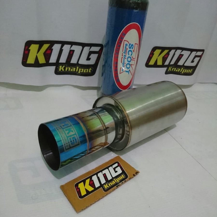 Knalpot mobil HKS BURNTIP dan Resonator SCOOT Muffler HKS Las Argon