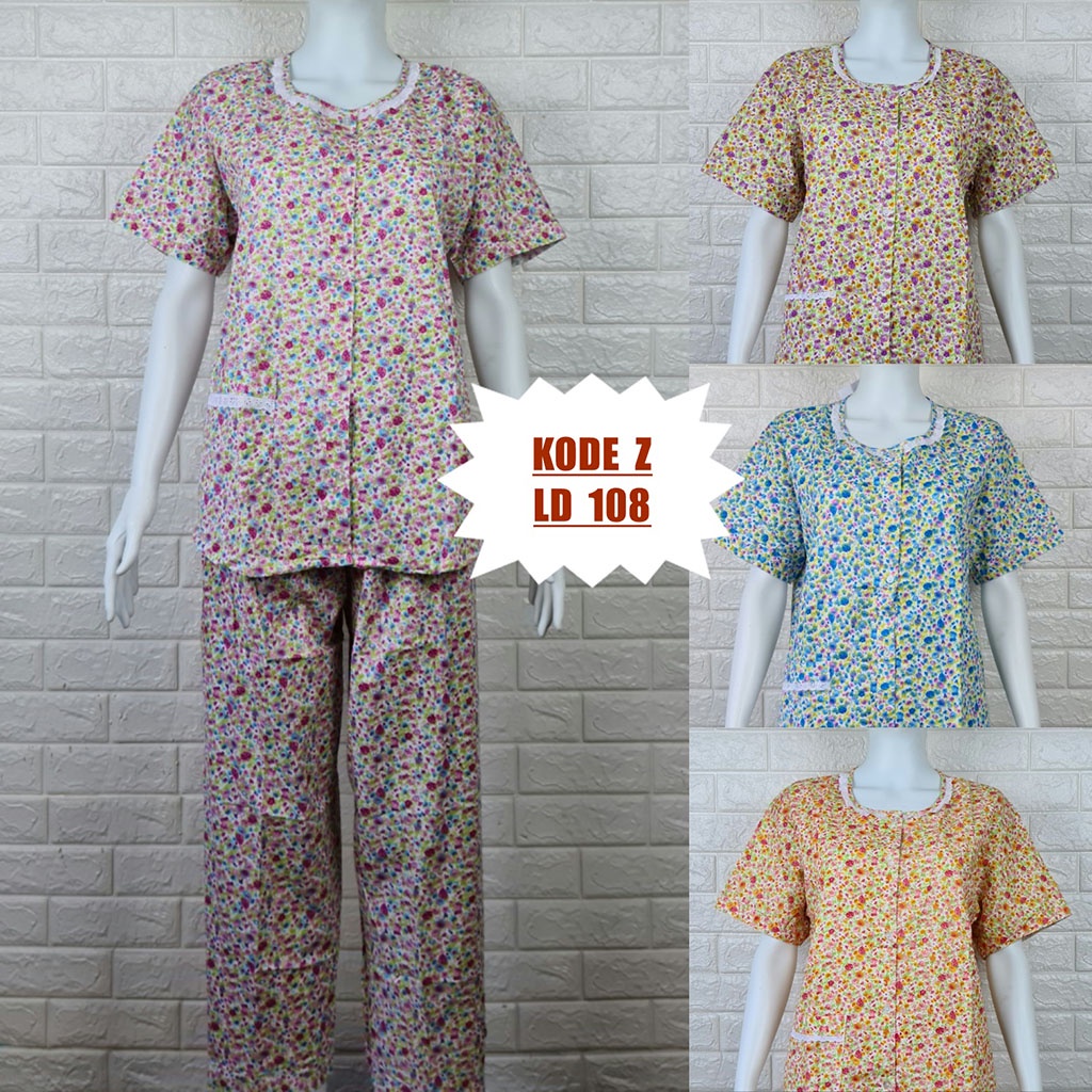 PIYAMA KATUN | HOKI & SHEILA STANDAR | LEBEL ORANGE | BAJU TIDUR | WANITA DEWASA-4