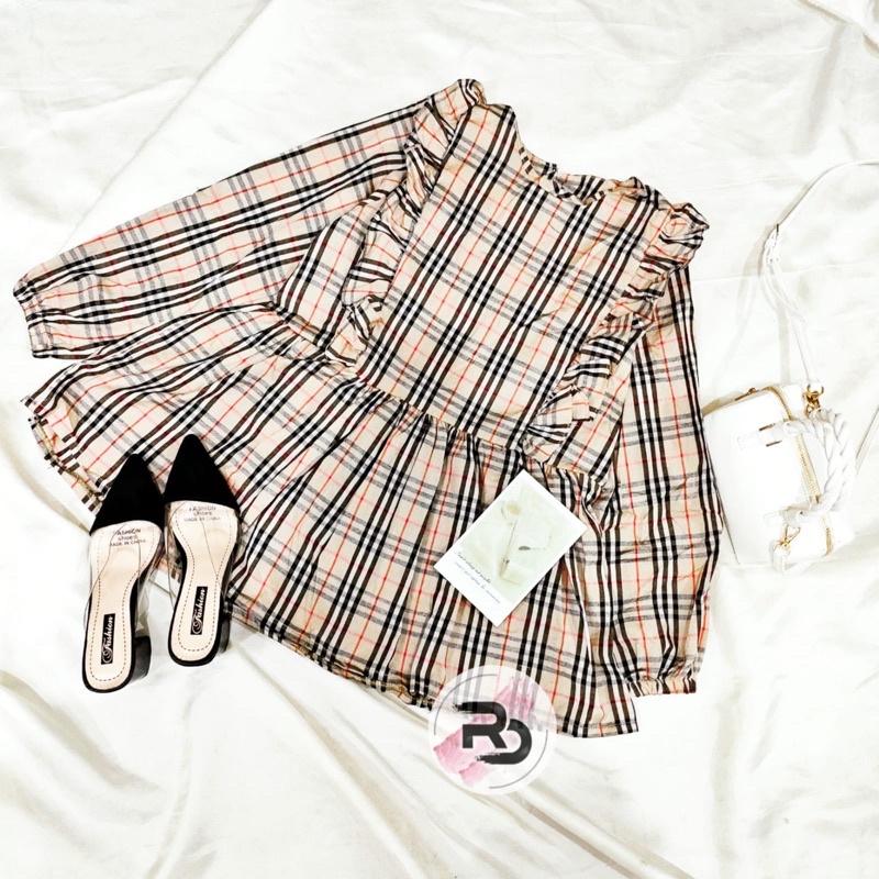 RD FASHION CIRELEA BLOUSE - BLOUSE MUTHIA FIT TO L-KOTAK BB CREM