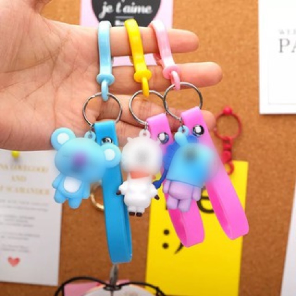 TJM GK236 Gantungan Kunci Cute Boneka Keychain Cartoon Gantungan Kunci Aksesoris