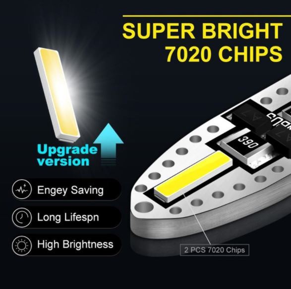 LED T10 CANBUS 7020 Chip Super Terang Fiberglass No Error O599