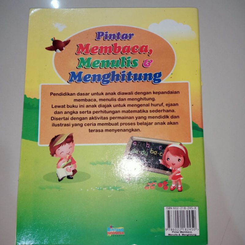 buku pintar membaca menulis dan menghitung 64 halaman (21×28cm)