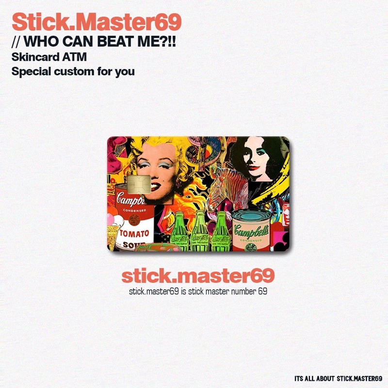 

WARHOLL / KEITH HARING / BASQUIAT (SKIN/STICKER kartu ATM)