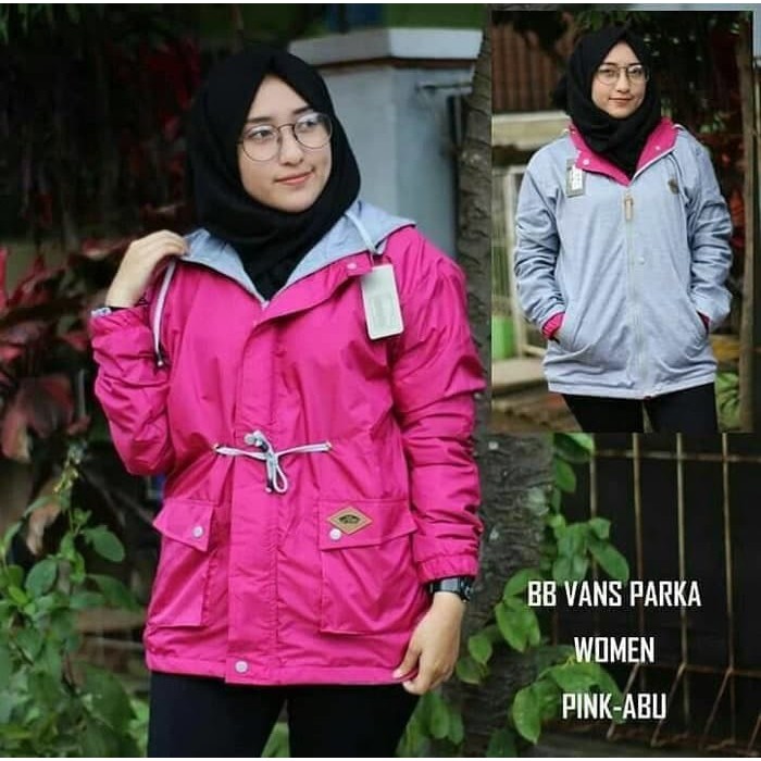 Jaket Parka BB Complete 20 Warna - Jaket Parka Bolak Balik Wanita