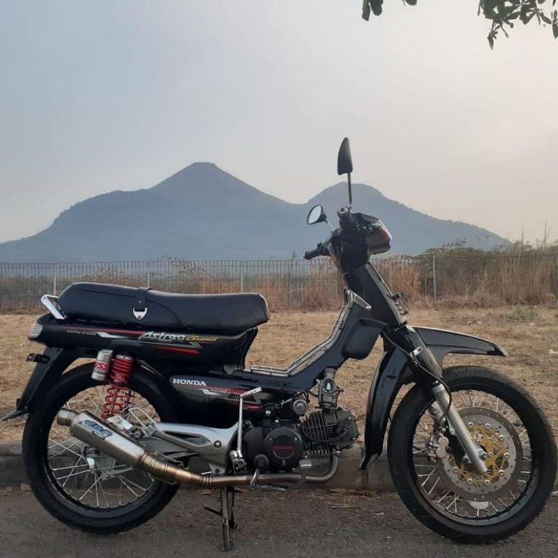 knalpot Dos Muffler Stainless Bulat Honda Astrea Grand KNALPOT racing