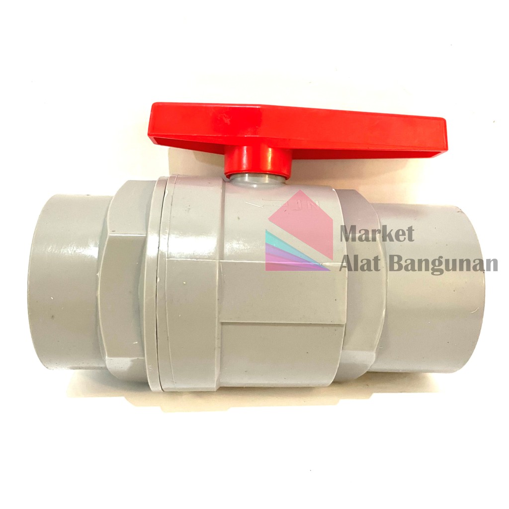 Ball valve 2” inci PVC Blitz / Ball valve 2 inci Stop kran
