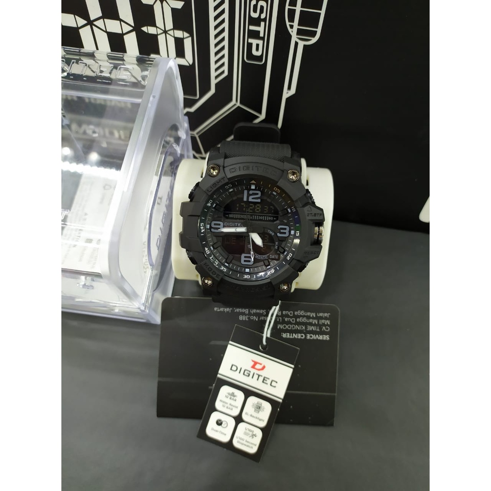 JAM TANGAN PRIA DIGITEC DG 2102 DUAL TIME ORIGINAL