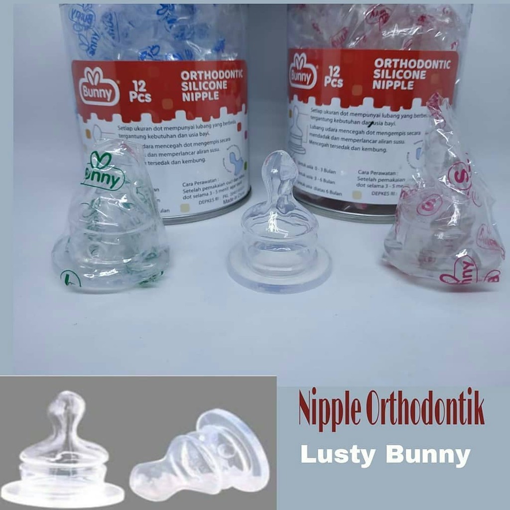 Dot Lusty Bunny GEPENG Silicone Nipple Bentuk Gepeng Size M / L