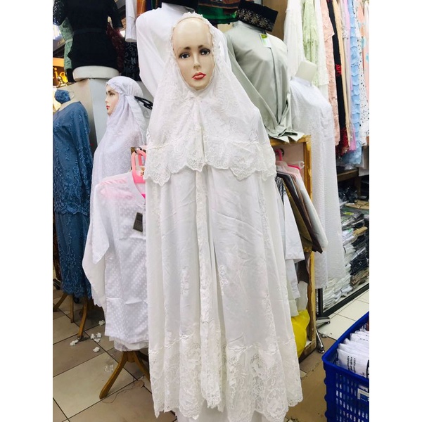 mukena sutra renda tile/mukena bordir padang/mukena by hartil collection