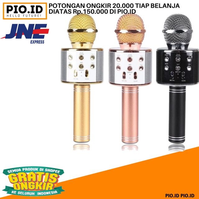 MIC KARAOKE BLUETOOTH WIRELESS SMULE MURAH MIK MURAH MIC BLUETOOTH NYANYI