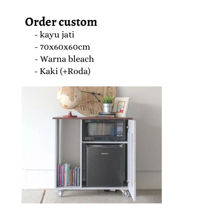 LEMARI KULKAS MINI - LEMARI PELINDUNG KULKAS - LEMARI JATI MINI
