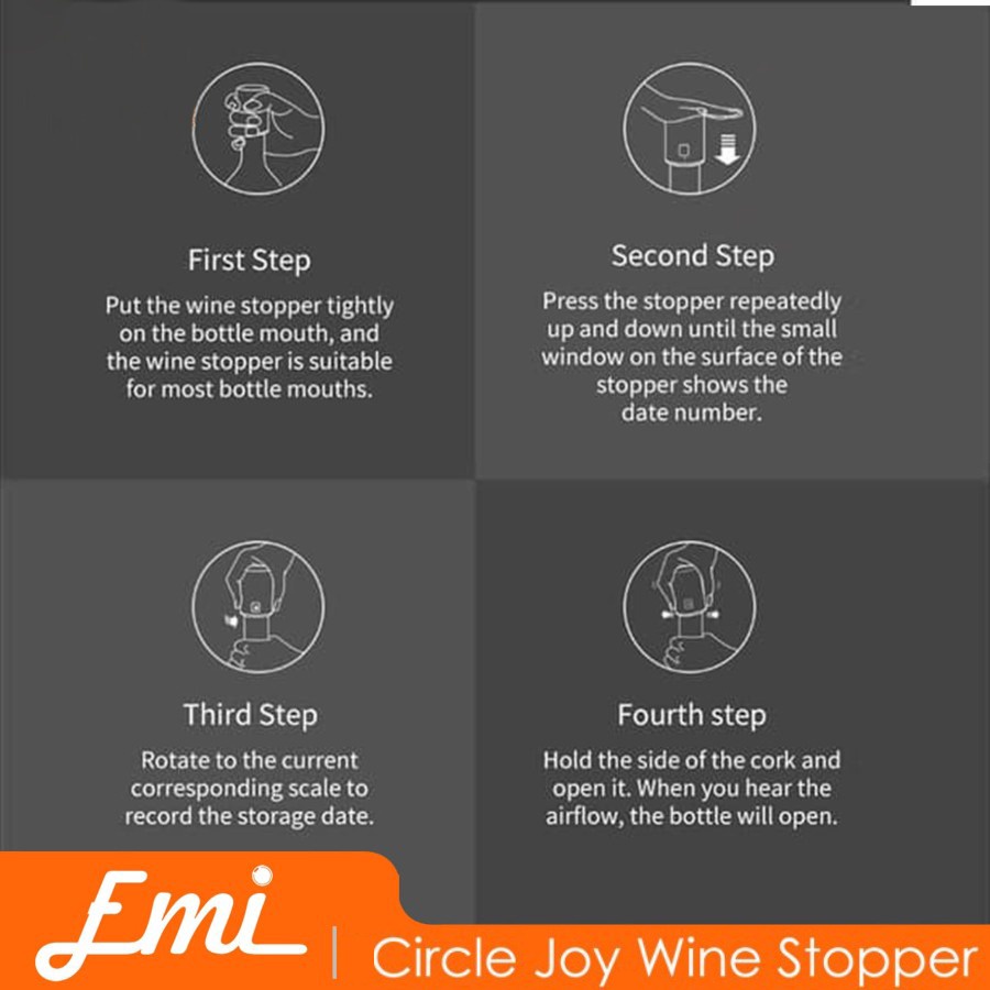 Circle Joy Wine Stopper Tutup Botol Wine -CJ-JS01