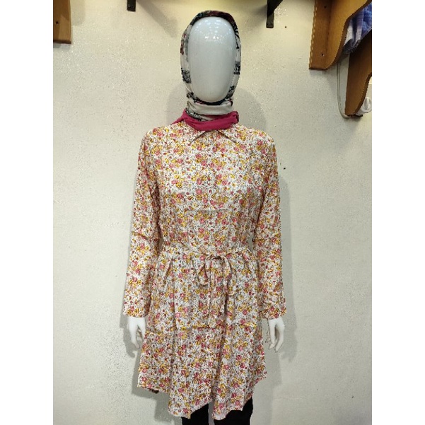 TUNIK TALI MOTIF  BUNGA PREMIUM