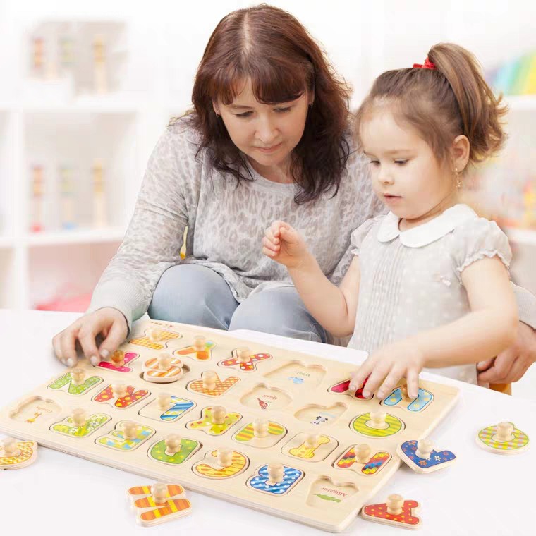 HIPPO LAND Mainan puzzle kayu bergambar mainan edukasi anak kids education toys wood letters 11