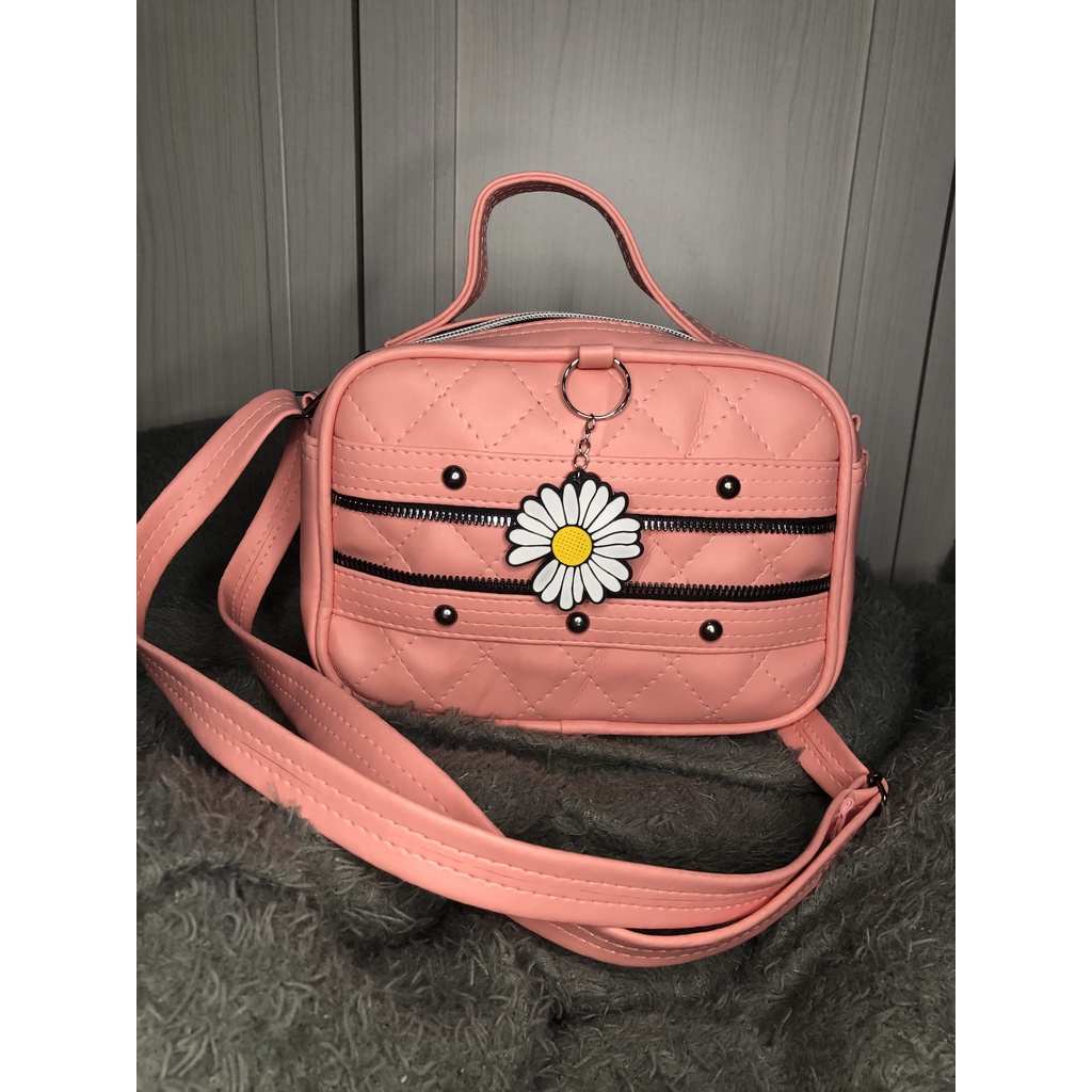 Tas Wanita Selempang Bahu Import Korea Kekinian Free Gantungan