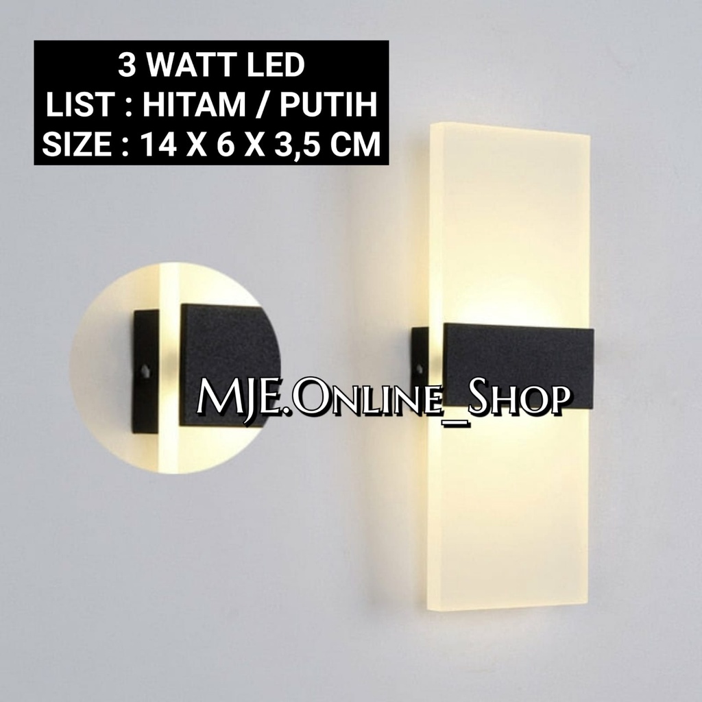 Jual Lampu Dinding Minimalis Kotak Watt Led Wall Light Watt Led V Shopee Indonesia