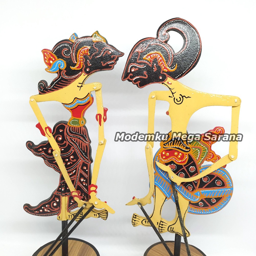 Miniatur Wayang Klitik Wayang Kayu Klithik Arjuna Srikandi T25