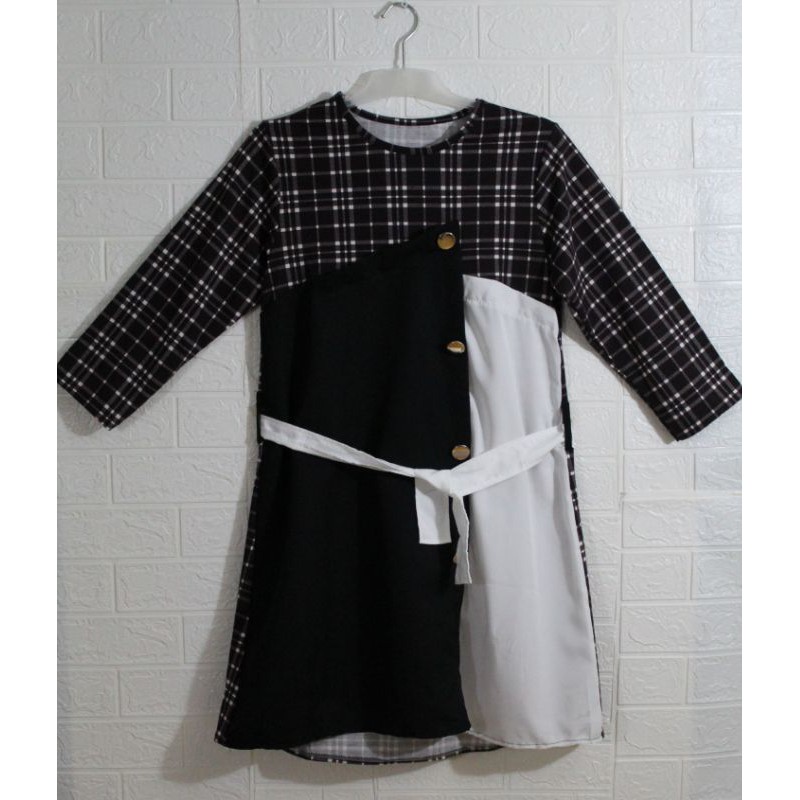 TUNIK MIZZLE KOTAK COKLAT (NEW BRANDED)