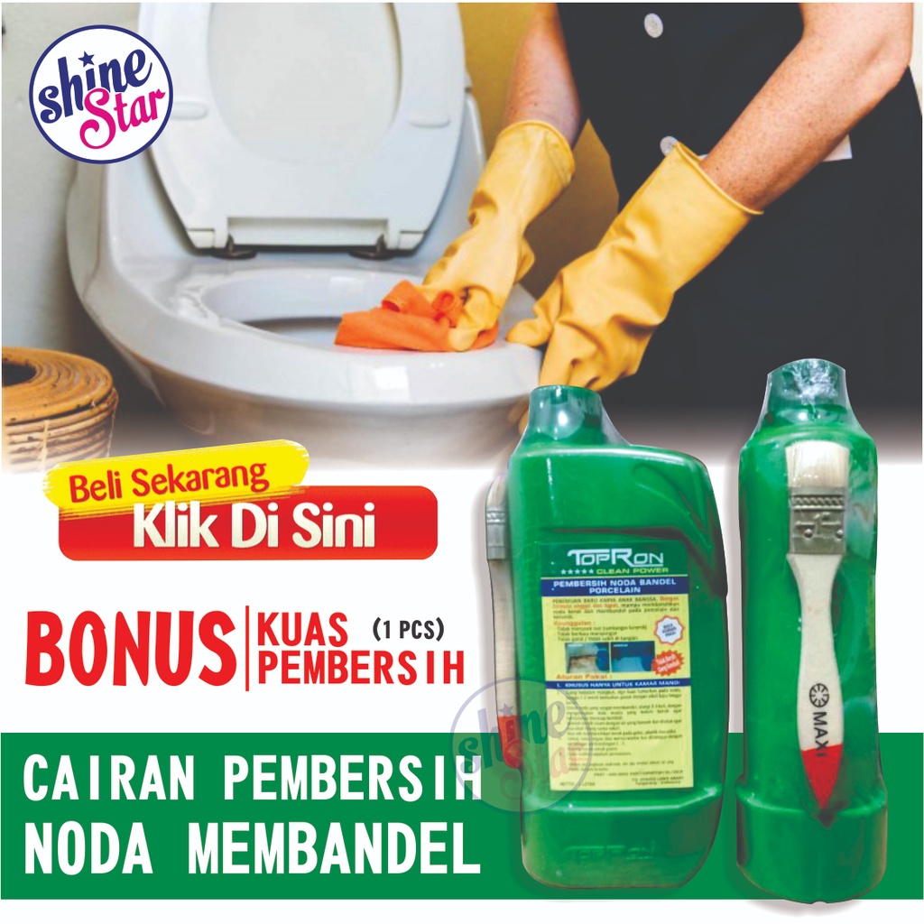 Topron Clean Power Original 100% Pembersih Kerak Kamar Mandi  Lantai Gratis Kuas Cantik