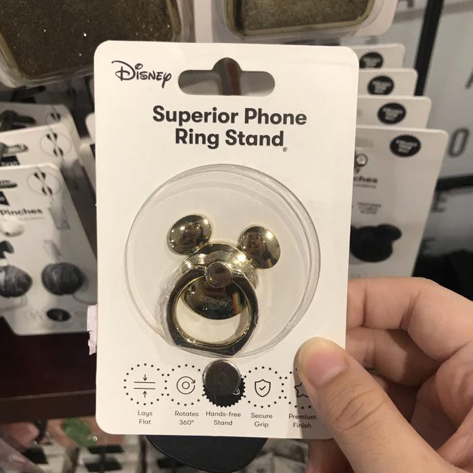 

bulusseller Typo Iring Ring Holder Disney Mickey Mouse Head Gold Pusheen Cat Sale