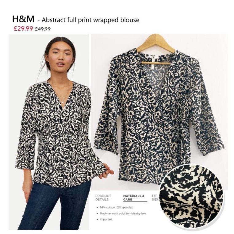 Hm longsleveed blouse