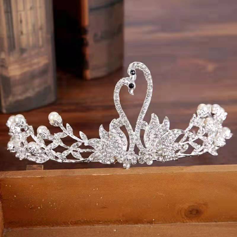 Wedding Crown - Mahkota Motif Dua Angsa - Wedding Crown - Mahkota Pengantin Bridesmaid