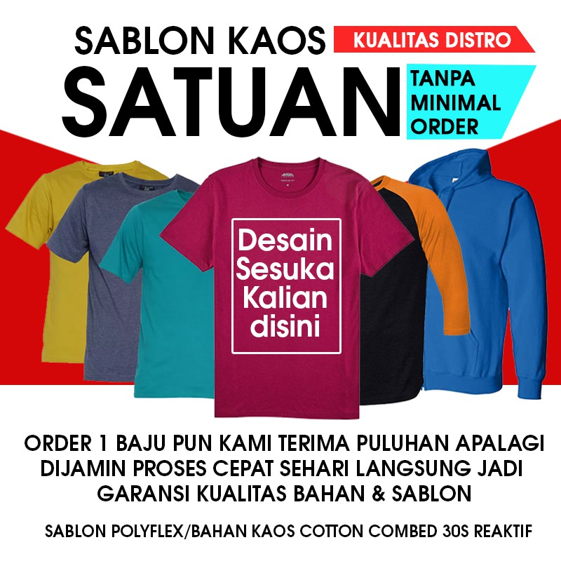 Cetak Sablon Kaos Satuan Kumpulan Montase Kolase Dan Mozaik