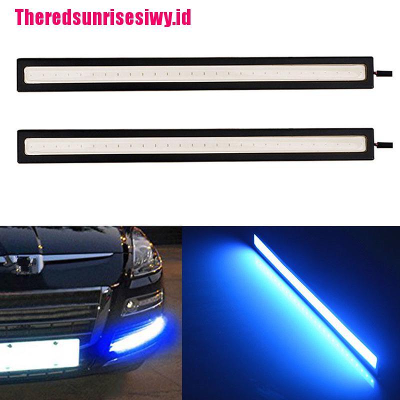 【Theredsunrisesiwy.id】Blue Super Bright Car COB LED Lights DRL Fog Driving Lamp Waterproof DC 12V 17CM