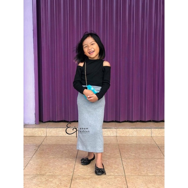 Reina Span Rok Anak Span Rib Katun murah