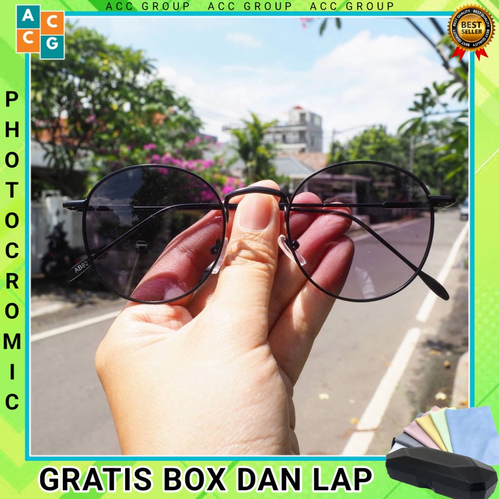 Paket Lensa Photocromic FREE BOX DAN LAP Bluray Anti Radiasi Fashion Style