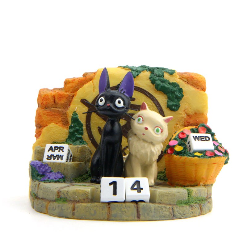 

[FREE ONGKIR] Kiki's Delivery Service Couple JiJi Cat Resin Calendar Studio Ghibli Kiki Cat Action