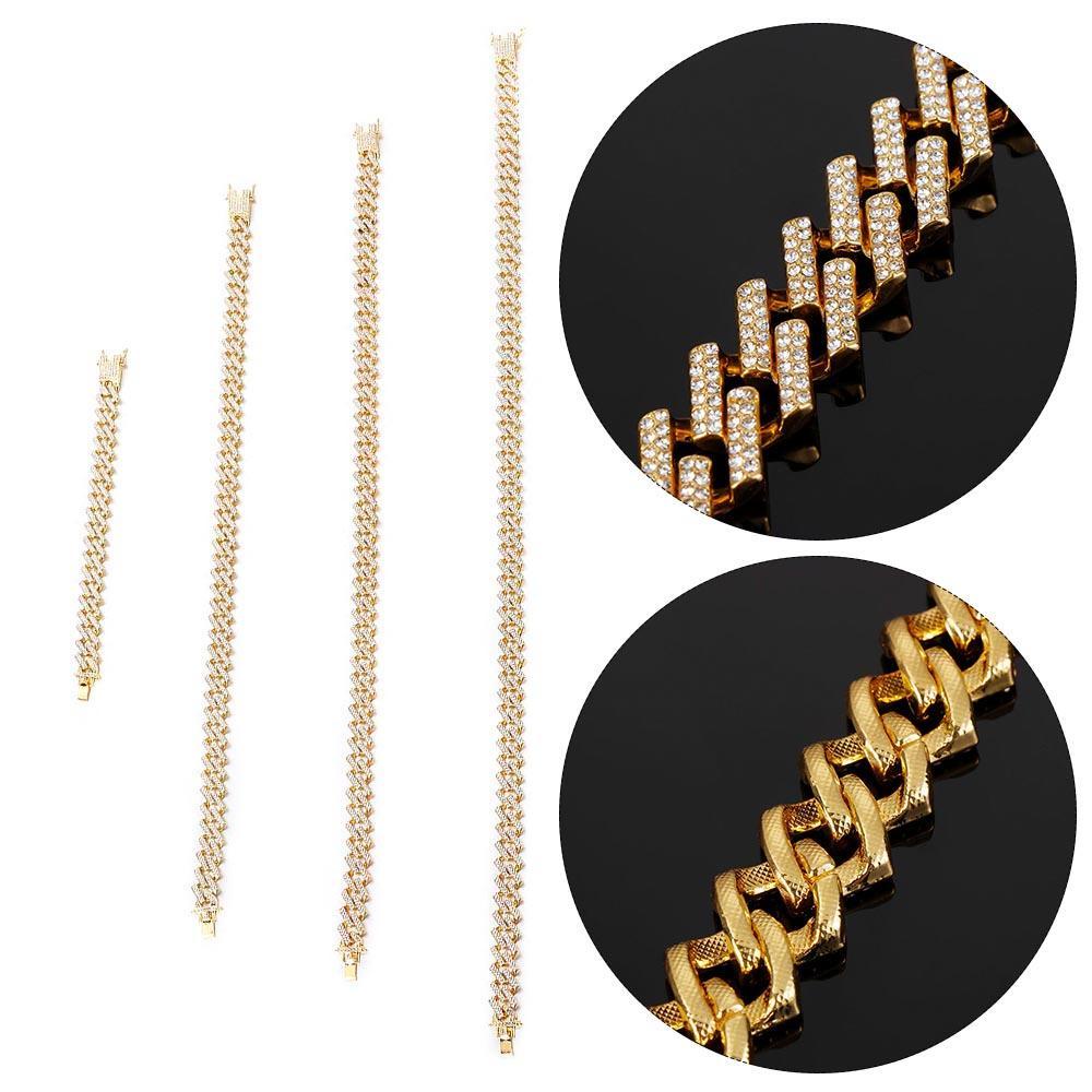 Kalung Cuban Nanas Lebar 12mm Mewah Berkilau Fashion Necklace Diamond Hip Hop