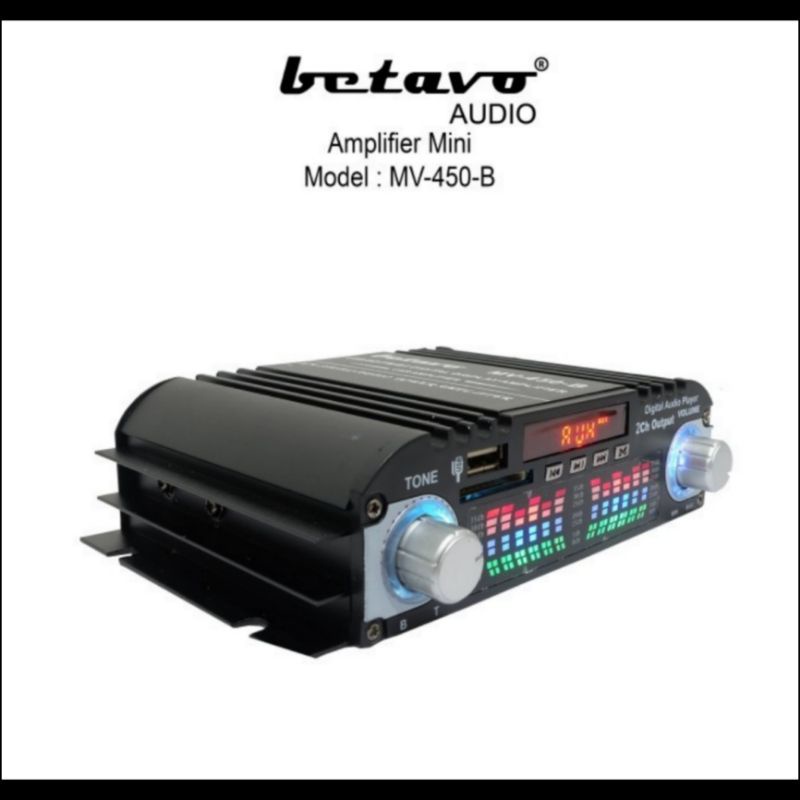 A1 Amplifier Mini / Ampli kecil Merek Betavo supporr USB Bluetooth Dan MMC Card