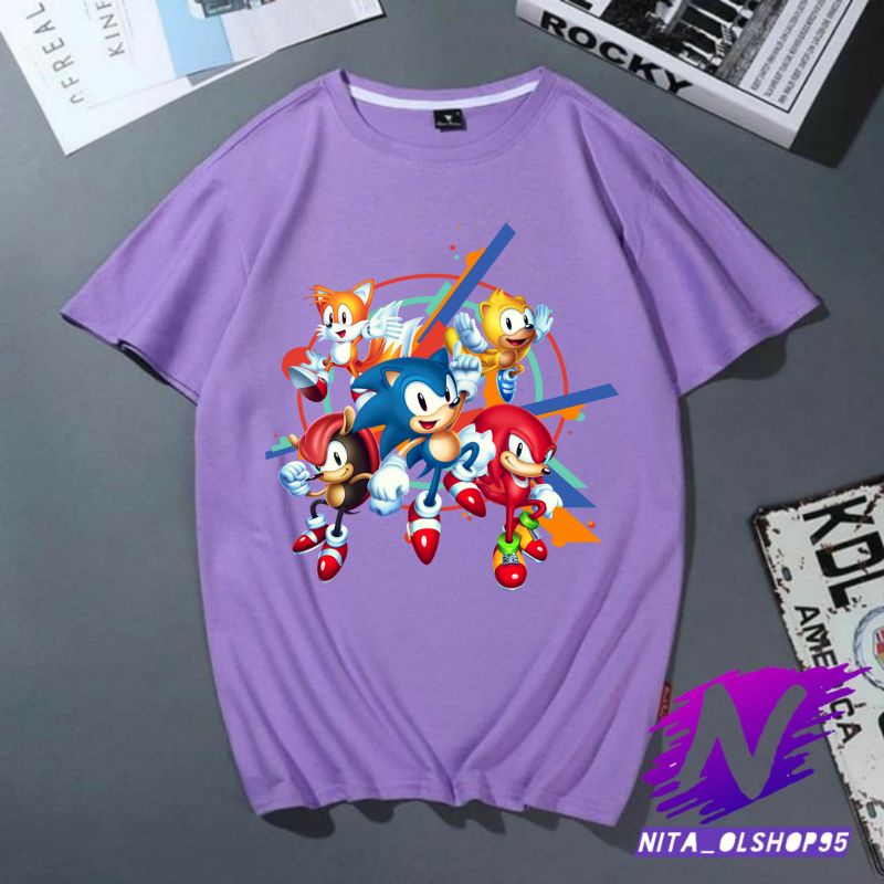 baju anak sonic kaos anak sonic adv game the movie gratis nama bahan premium